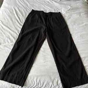 Old Navy linen wide leg pants with comfort waistband. Black.